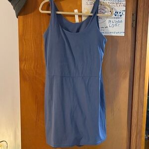 Elegant Blue Sleeveless Dress